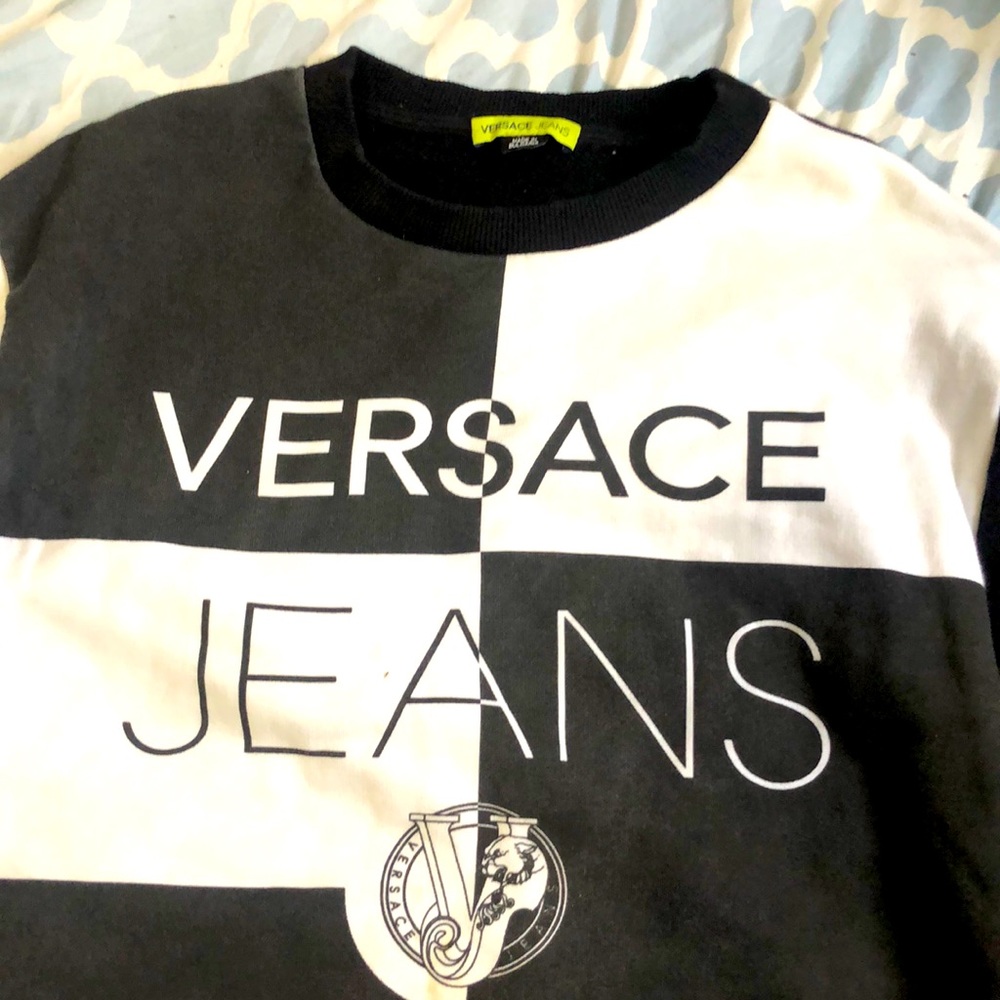 Versace crew zip sleeve(vintage) two/tone